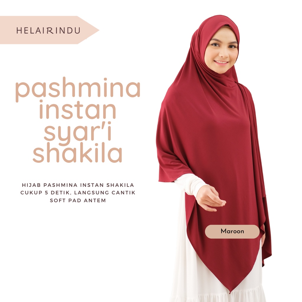 𝐇𝐄𝐋𝐀𝐈𝐑𝐈𝐍𝐃𝐔 - Hijab Pashmina Jersey Meleyot Ilona