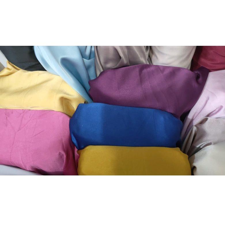 [AOA.27Ja23ᴼ] Best Quality - Kain Bahan Meteran Maxmara Satin Polos Grade 'A'