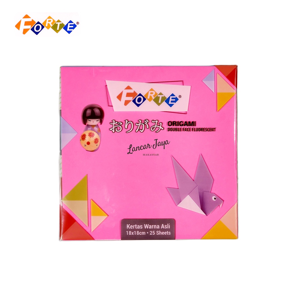 

Kertas Origami Paper Double Side Face Fluorescent FORTE 18 x 18 cm