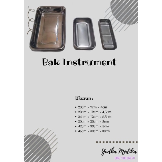Bak instrumen besar/Bak instrumen kecil/Bak instrument
