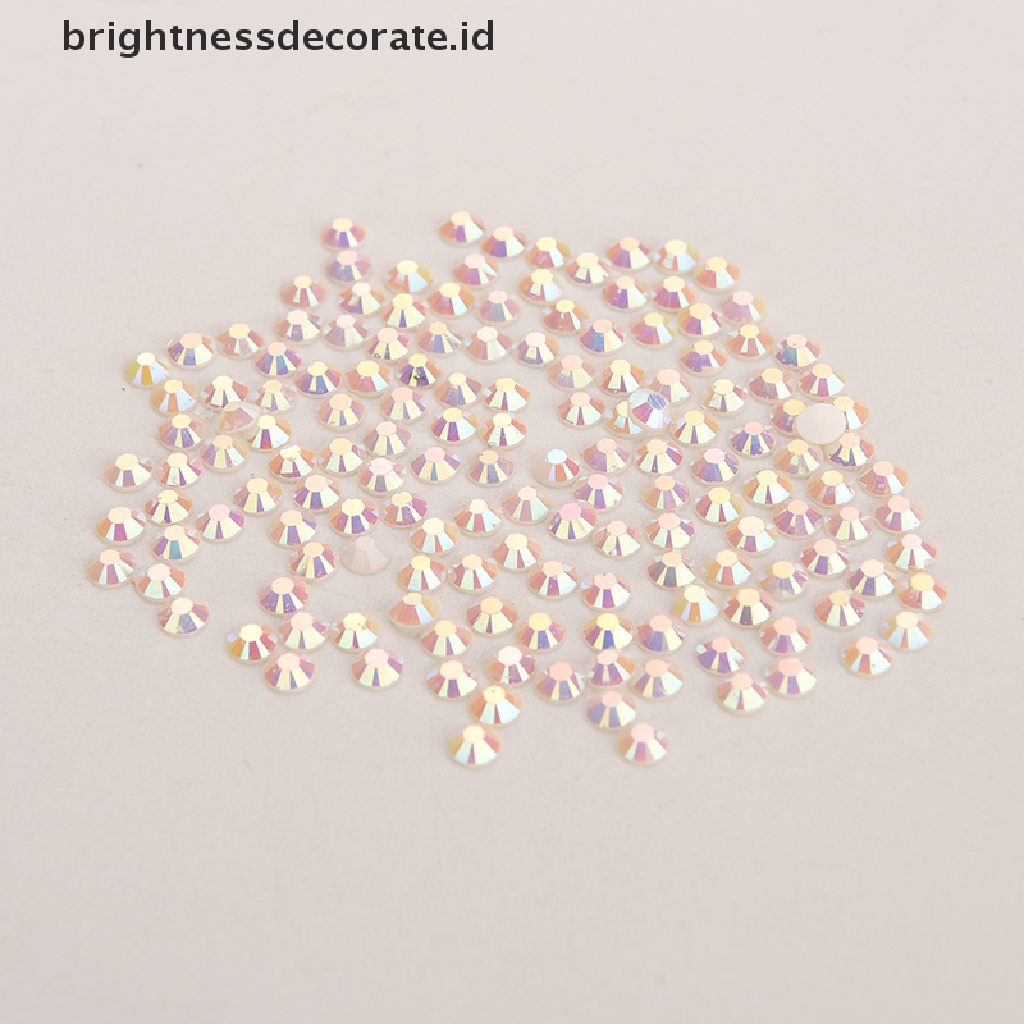 [Birth] Banyak 1000 Pcs Berlian Imitasi Segi Flatback Kristal Manik-Manik Bulat Nail Art DIY 4mm Baru [ID]