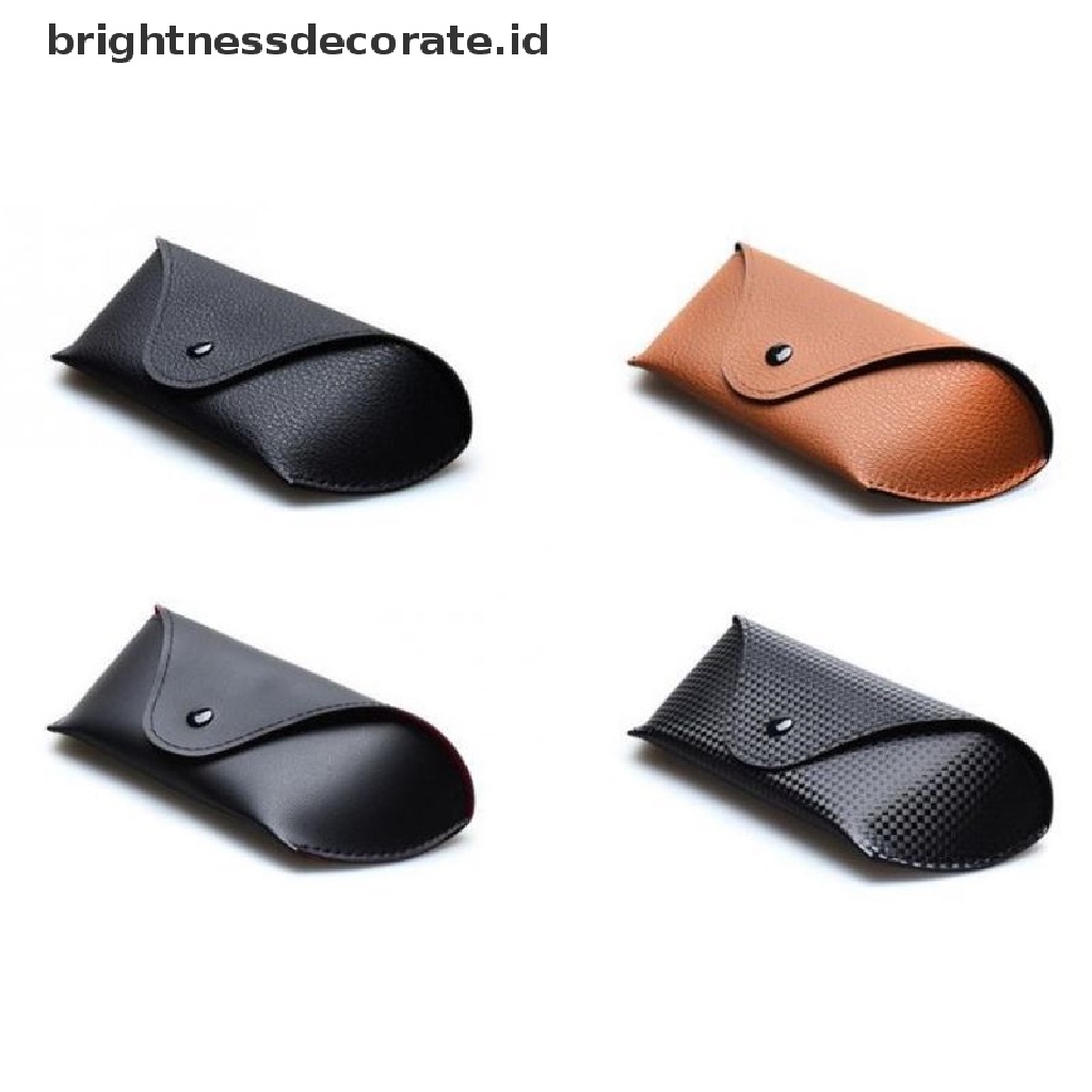 [Birth] Portable PU Sunglasses Case Kotak Kacamata Pelindung Kulit Hitam Kualitas Tinggi [ID]