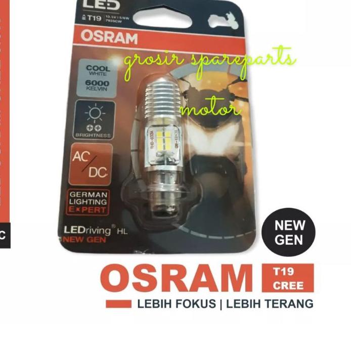 Star Seller BOHLAM LAMPU DEPAN OSRAM LED PUTIH MATA 12 KAKI 1 MOTOR MIO M3 125 Z BEAT FI BEAT VARIO 