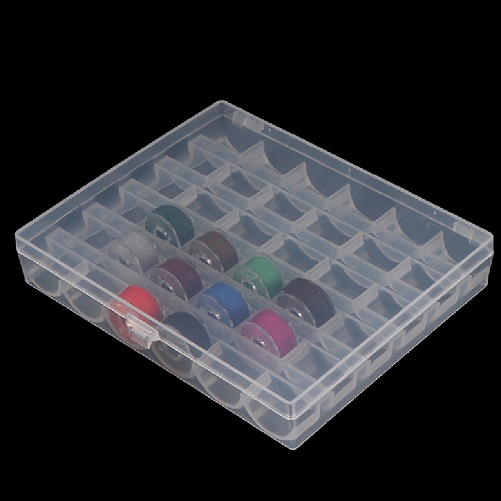 [lalatag] 36kuntum Bobbins Kosong Mesin Jahit Bobbin Case Organizer Storage Kotak Plastik [ID]