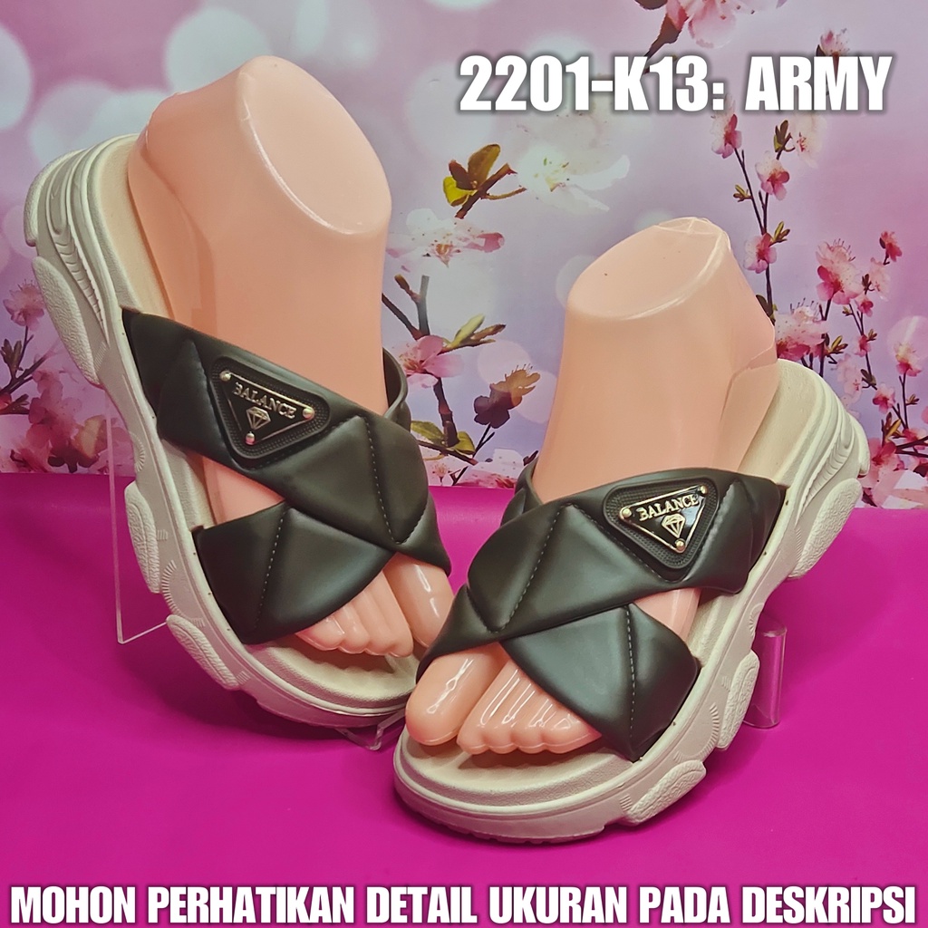 Sandal Tali ala Korea  2201 K13 Wedges jelly SDLWW