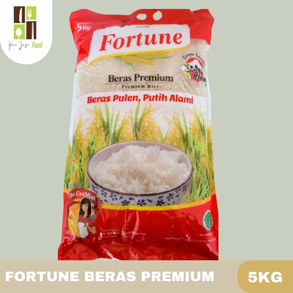 Fortune Beras Premium/Beras Pulan/Putih Alami Kemasan 5 Kg