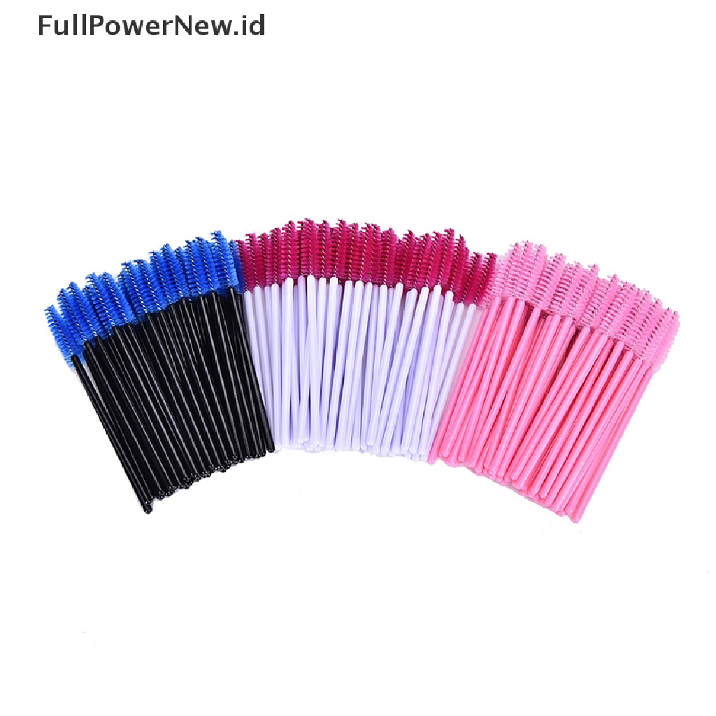 Power 50Pcs Sikat Bulu Mata Sekali Pakai Alat Makeup Kosmetik Maskara Wands Aplicator, ID