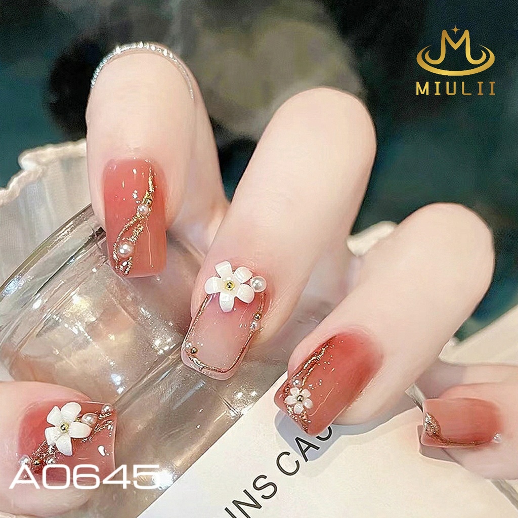 MIULII / KUKU PALSU CUTE / CANTIK  / 24PCS / 3D / NAIL ART / PREMIUM / MURAH / FAKE NAIL / BEAUTY NAIL / WEDDING / PESTA / SANTAI / CUTE / DAILY / KERJA / KANTOR / FREE LEM JELLY / KUTEK G