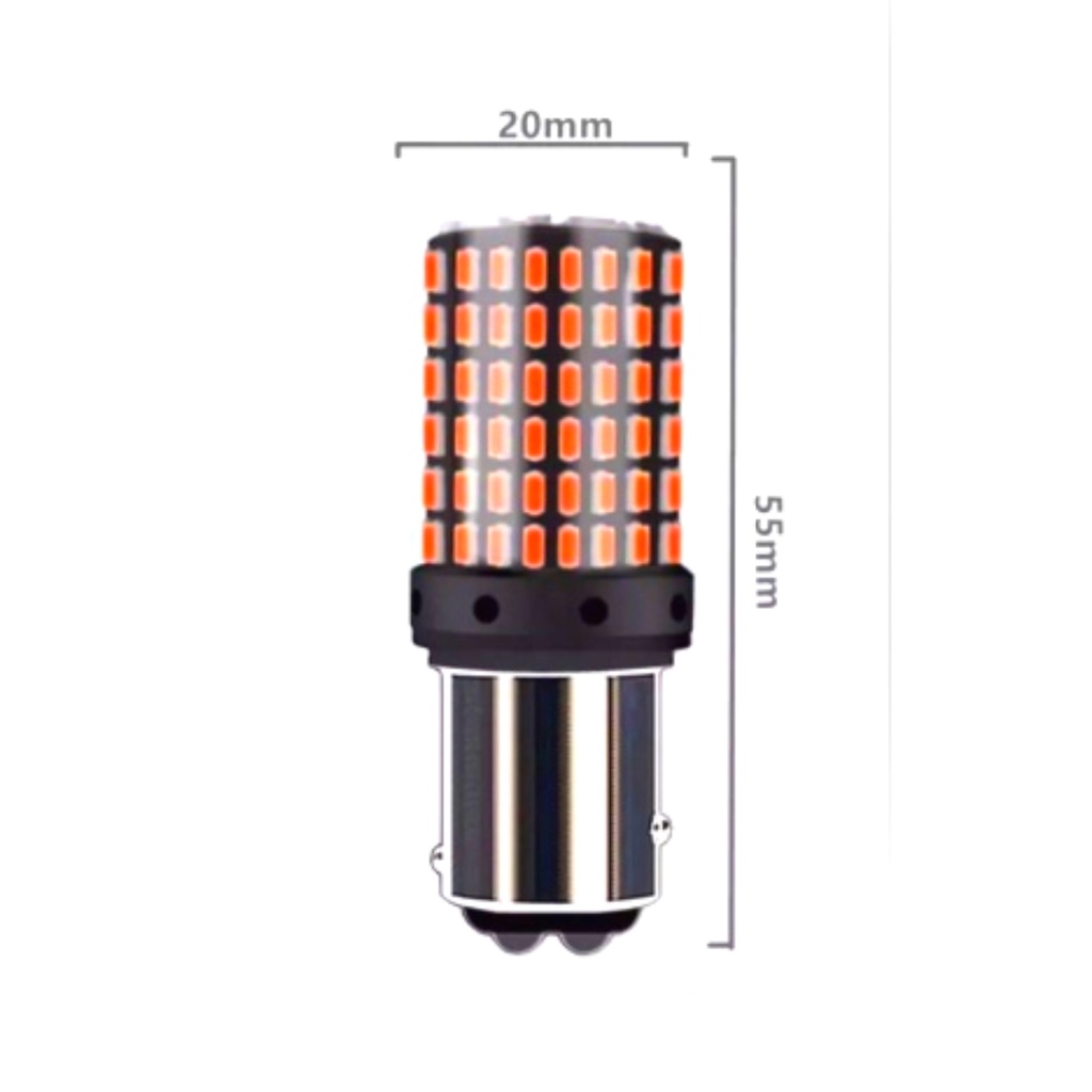 Lampu rem stoplamp LED S25 BAYONET 1157 - 144smd Superbright  - DIAM / KEDIP STROBO saat rem ( Lampu Rem Mobil Dajal Super Terang bisa kedip strobo / diam)