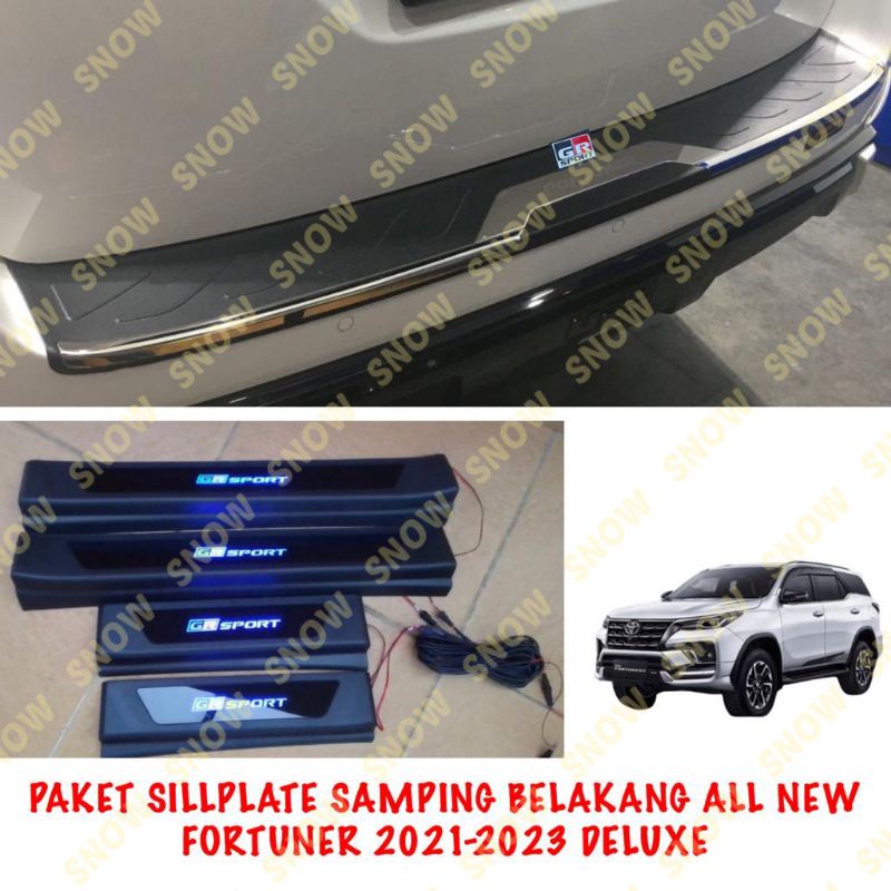 Paket Sillplate Samping Belakang All New Fortuner 2020 2022 2023 GR SPORT Deluxe List Chrome