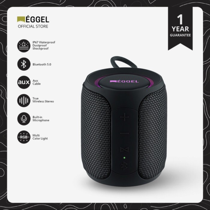 Eggel Terra 3 Mini 360 Waterproof Portable Bluetooth Speaker Terra Iii