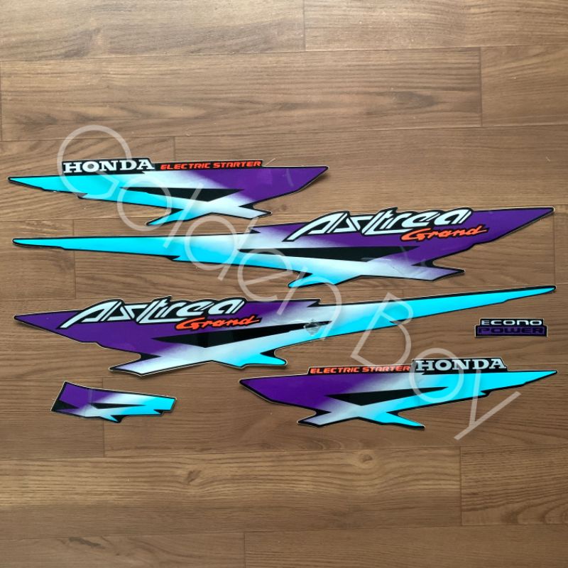 Striping Grand 1995 | sticker bodi motor grand 95 Lis polet body astrea honda grand 95 biru