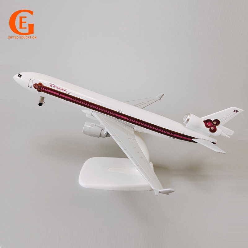 Thailand THAI Airways MD-11 Diecast Pesawat Model Air THAI Airlines MD11 Model Pesawat Pesawat Dengan Roda