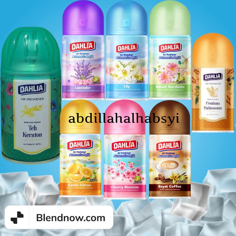 DAHLIA REFFIL MATIC  225 ML air freshener/pengharum ruangan teh keraton DLL