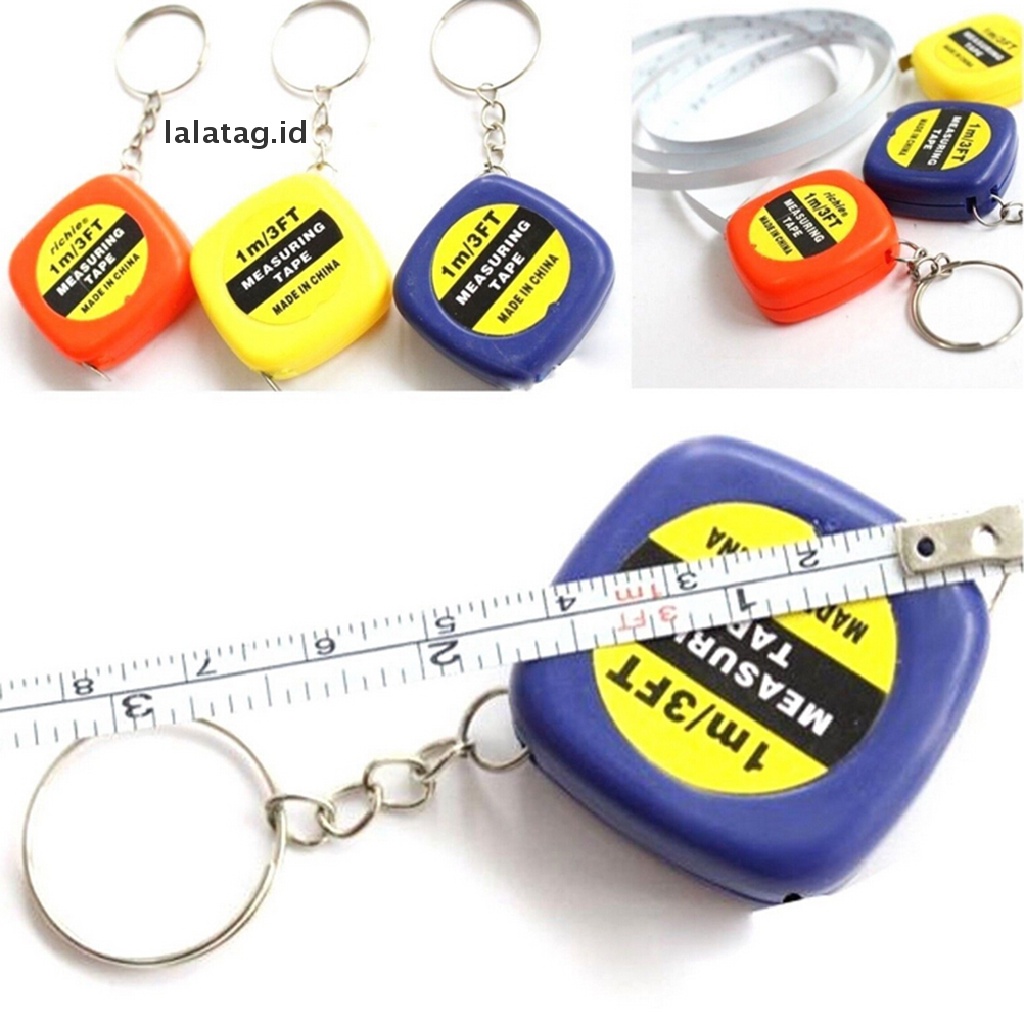 [lalatag] Style New Mini Keychain Gantungan Kunci Mudah Ditarik Tape Measure Tarik Penggaris 1M [ID]