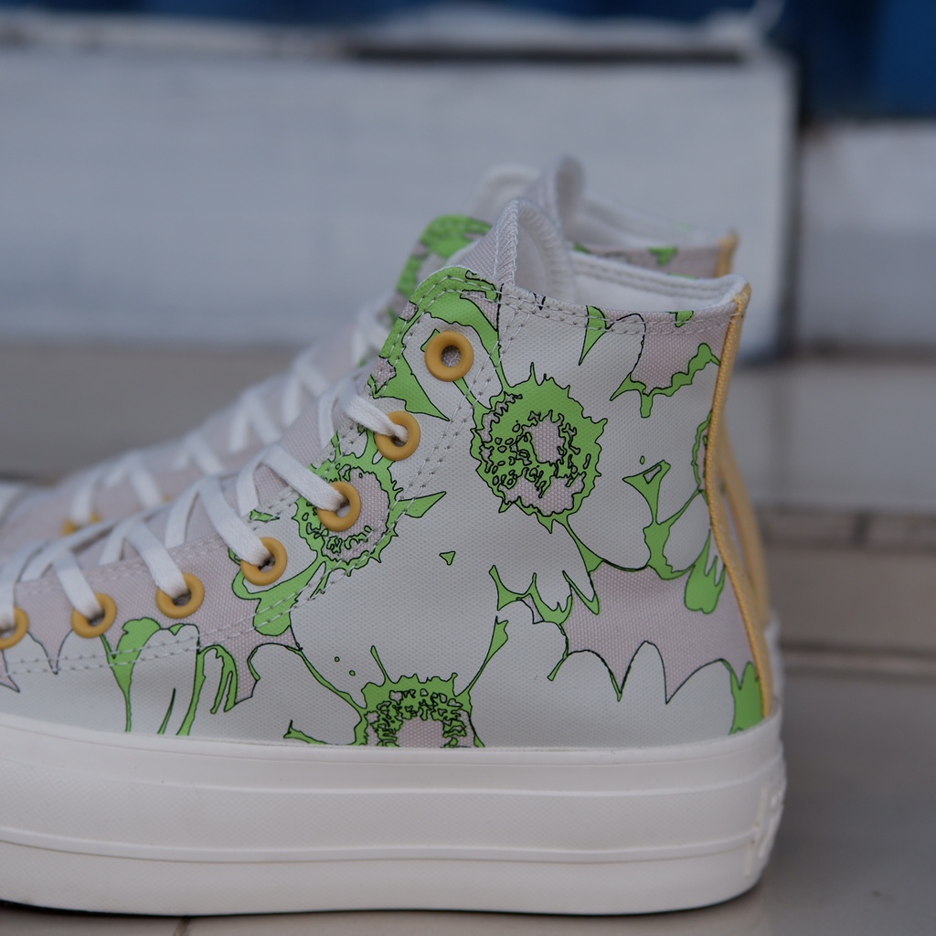 Converse Chuck Taylor Lift HI Crafted Florals Desert Sand