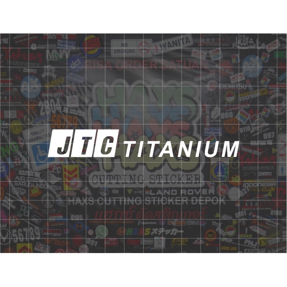 Cutting Sticker JTC Titanium Ukuran 10 Cm Untuk Motor Mobil