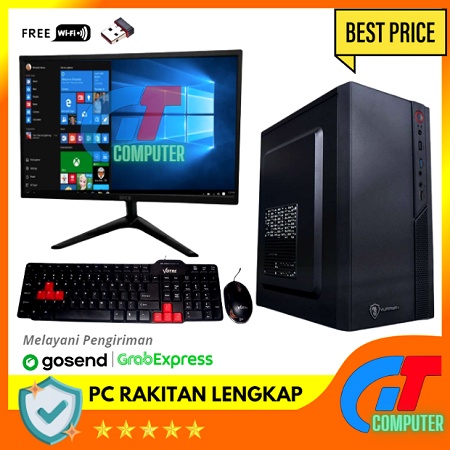 Pc Lengkap core i5 / SSD 128 GB / DDR 4GB / Monitor 19 INCI