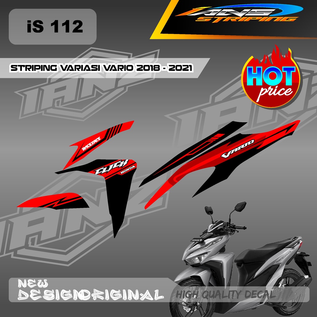 STIKER STRIPING VARIO Led Vario 150 MOTIF GRAFIK RACING BAHAN HOLOGRAM / NON HOLOGRAM IS112