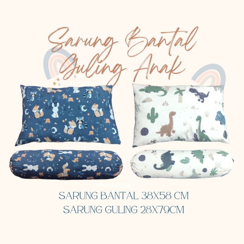 SARUNG BANTAL GULING ANAK BALITA TODDLER SIZE RESTKING JUNIOR SARBAN 38x58 DAN SARGUL  28X78 KATUN CVC