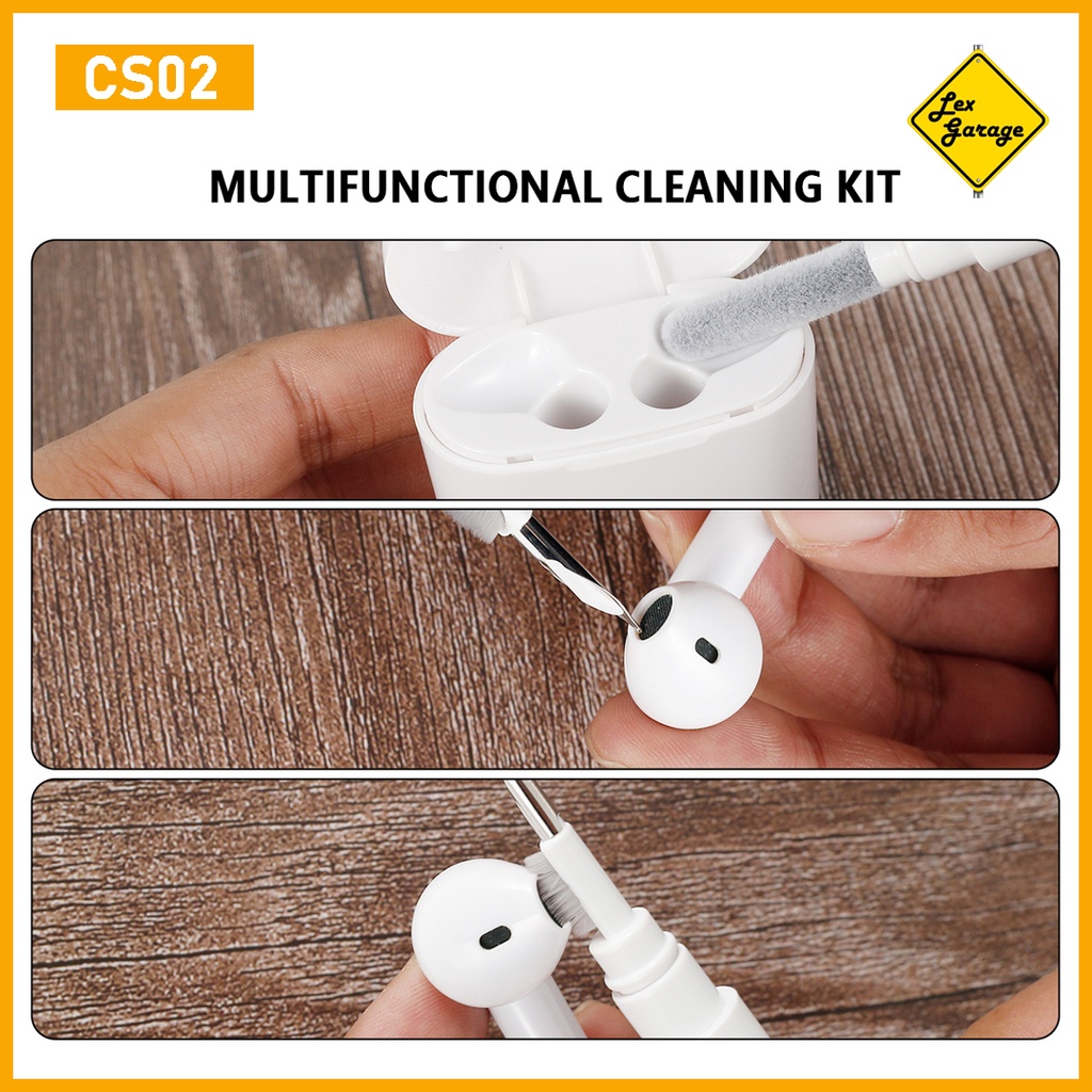 Sikat Kuas Pembersih Keyboard TWS Airpods Earphone Bluetooth HP Laptop