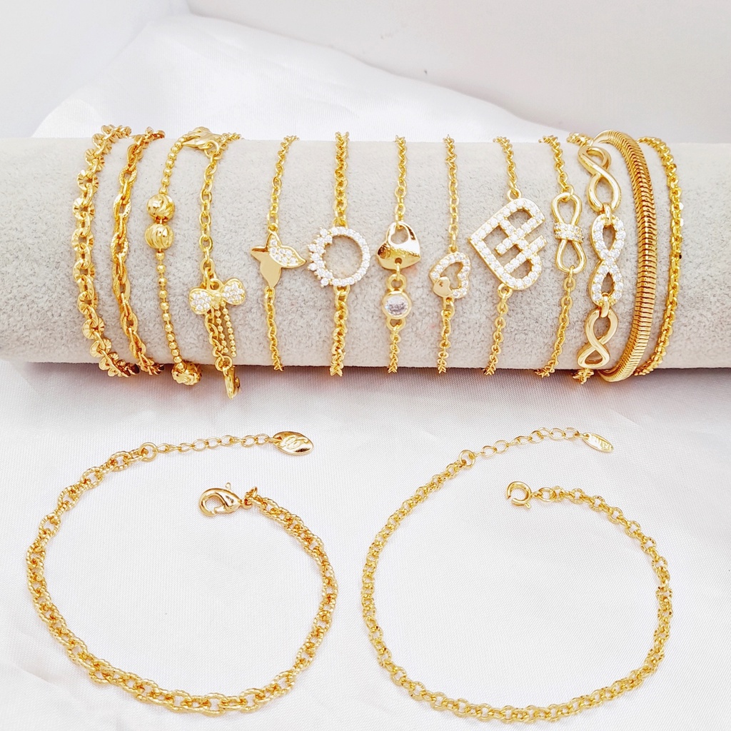 RINN Jewelry Gelang Tangan Wanita Xuping Warna Gold Emas - BB242