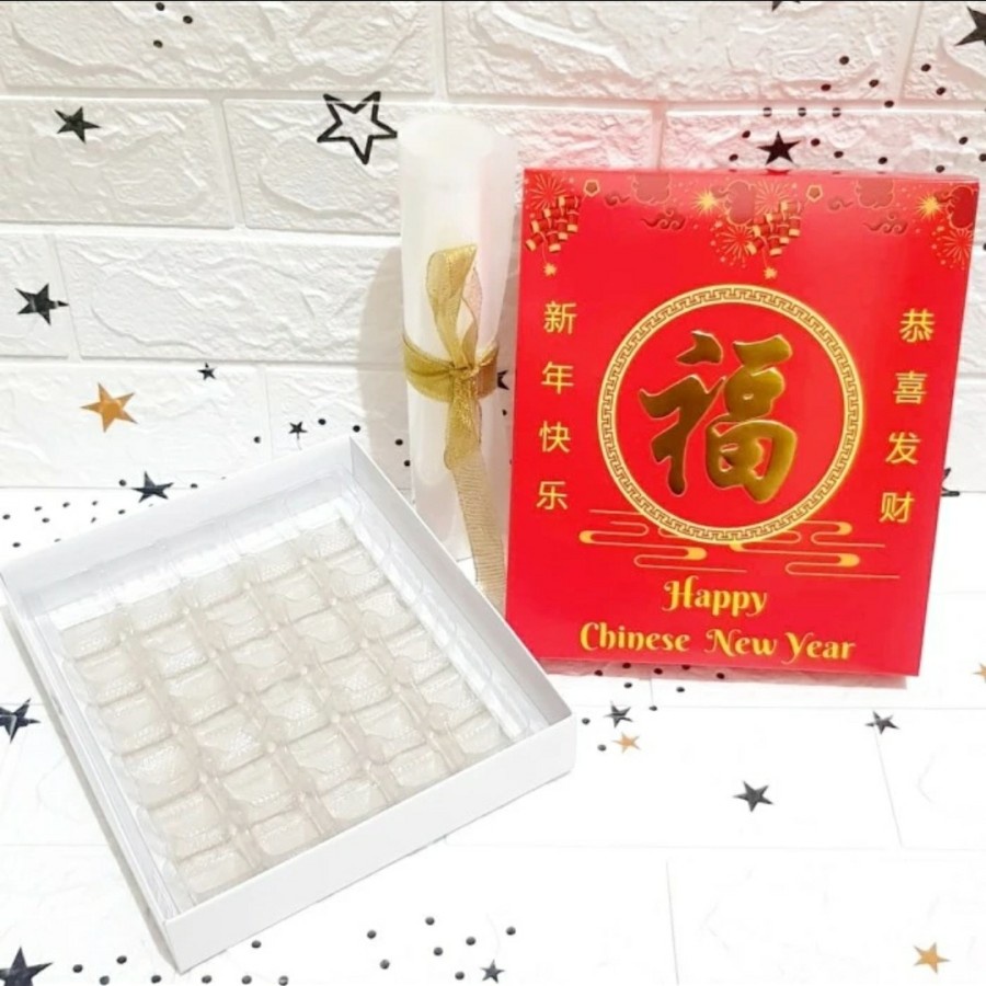 

Box CNY Kotak Kue Nastar Imlek Hampers Parcel Sekat Mika 20 dan 30 hole