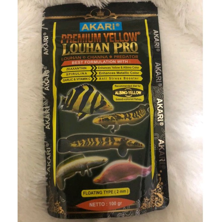 AKARI CHANA PREMIUM LOUHAN PRO CHANNA Predator 100gr Pelet 2MM