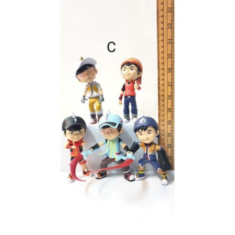 MAINAN FIGURE BOBOIBOY / 1 SET ISI 5 / KARAKTER / HIASAN / KOLEKSI / PAJANGAN