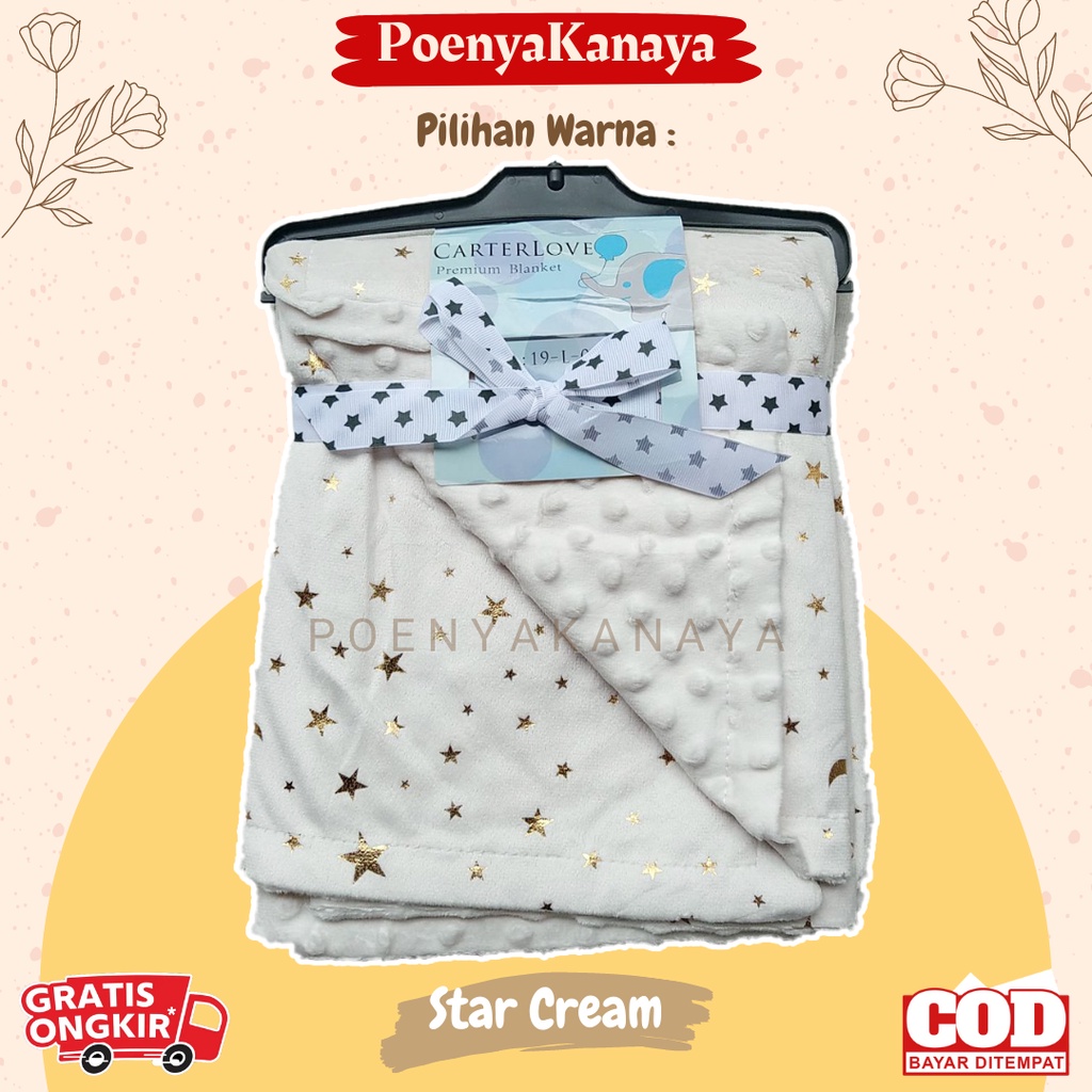 Selimut Bayi JUMBO CARTER'S Fleece Minky Dot Bubble KARAKTER AK33