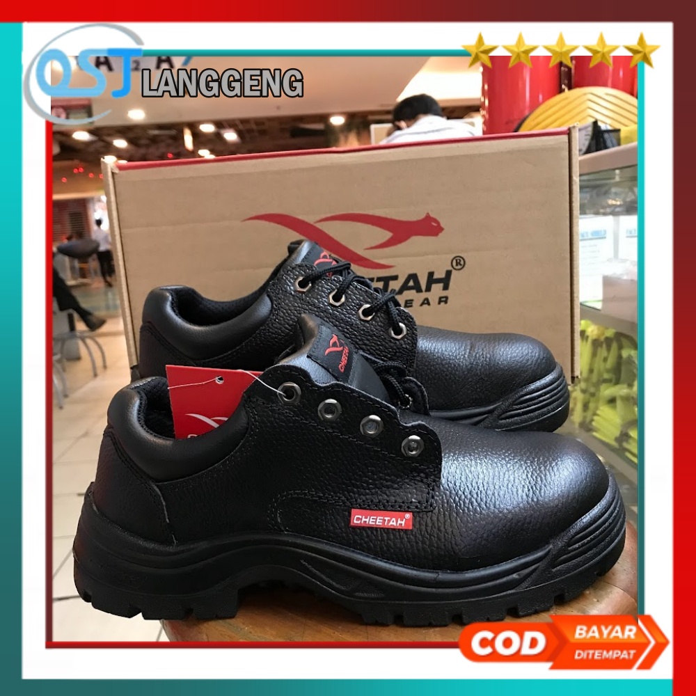 Sepatu Safety Cheetah 3002 H Hitam / Safety Shoes Cheetah 3002 H Black Original