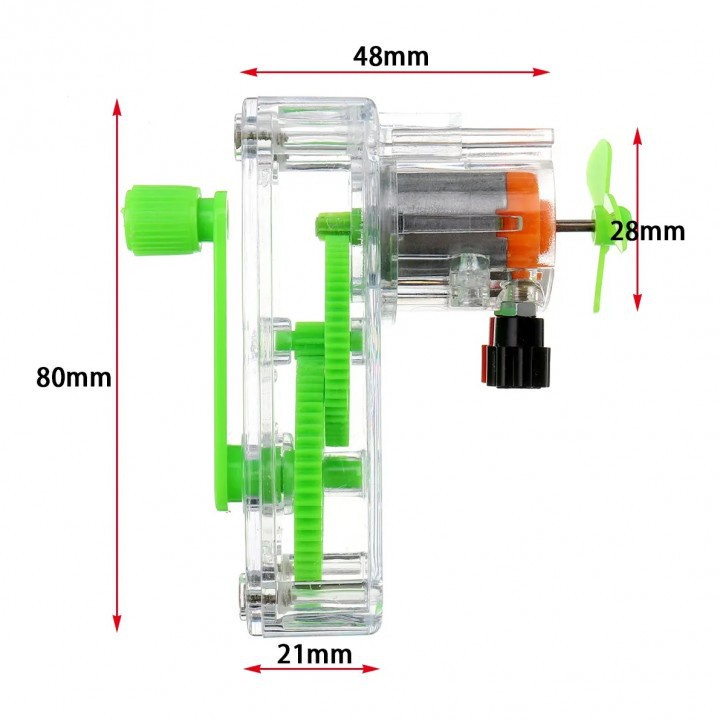 DIY Handheld Manual Electricity Mini Fan Science Experiment Model Kit