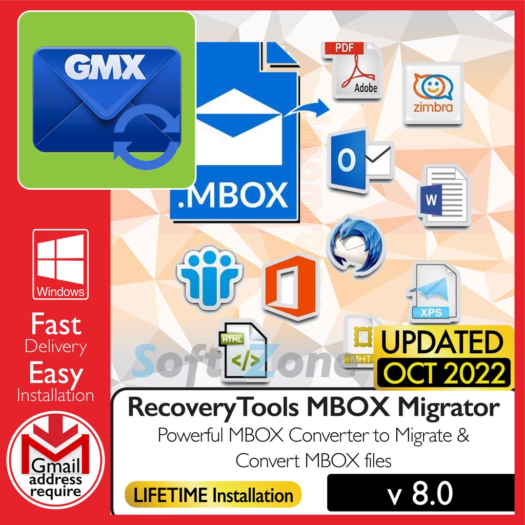 

RcvryTls MBOX Mgrtr 8.0 - Pwrfl MBOX Cnvrtr t Mgrt & Cnvrt MBOX fls [WINDOWS x64] -Dgtl Dwnld