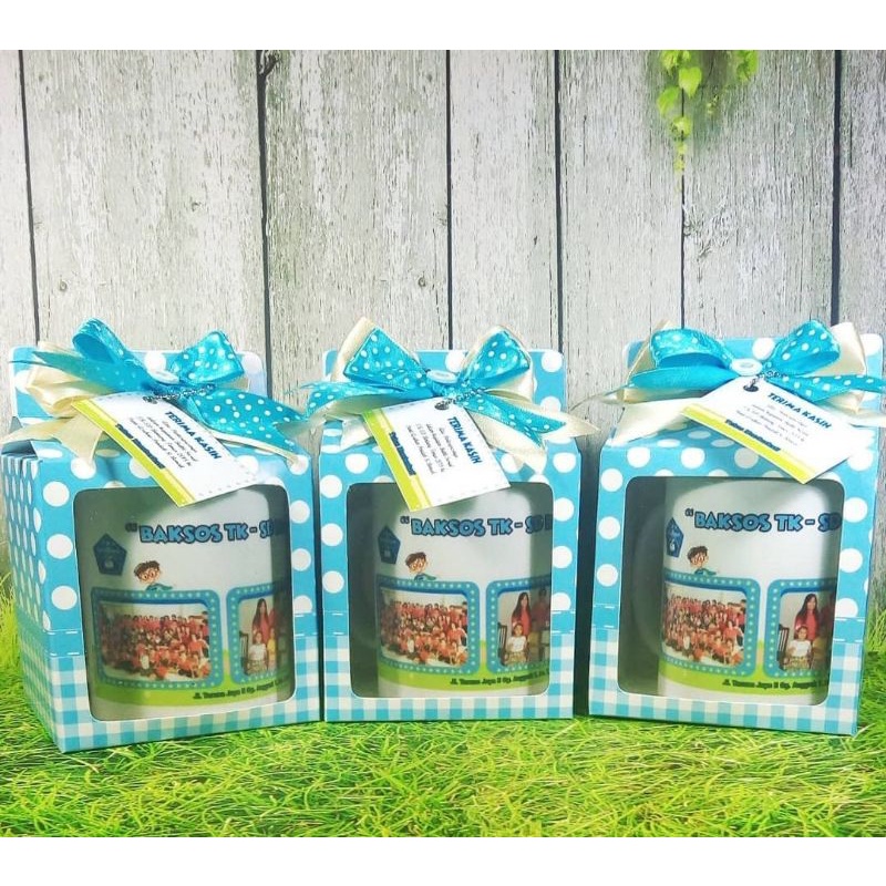 Mug Mimi Custom + Packaging Dus Motif & Pita