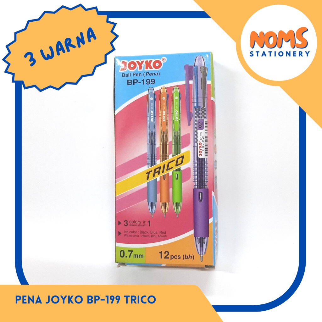 

Pulpen Joyko 3 Warna Trico BP-199