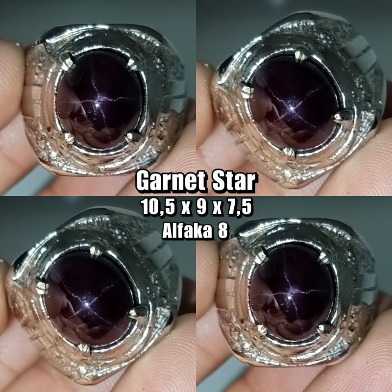 Cincin Batu Garnet Star