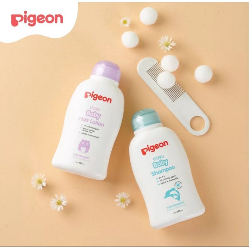 Perawatan Rambut Bayi Pigeon Baby Hair Lotion / Shampoo 100ml / Lotion rambut anak  Hypoallergenic Jojoba Chamomile