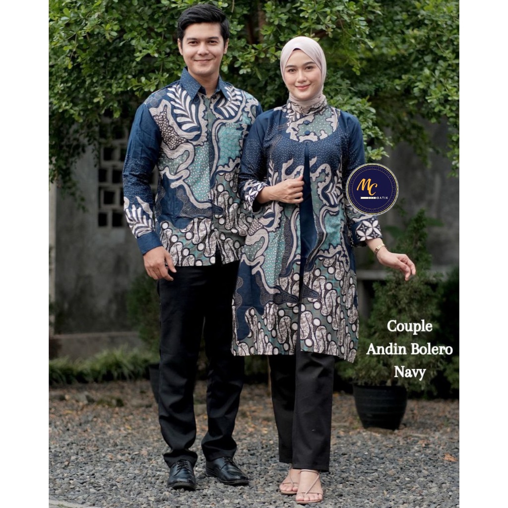 Batik Couple (MC Batik) - Baju Batik Couple Tunik Bolero Terbaru Kemeja Lengan Panjang Ready Seragam Kantor M L XL XXL Jumbo