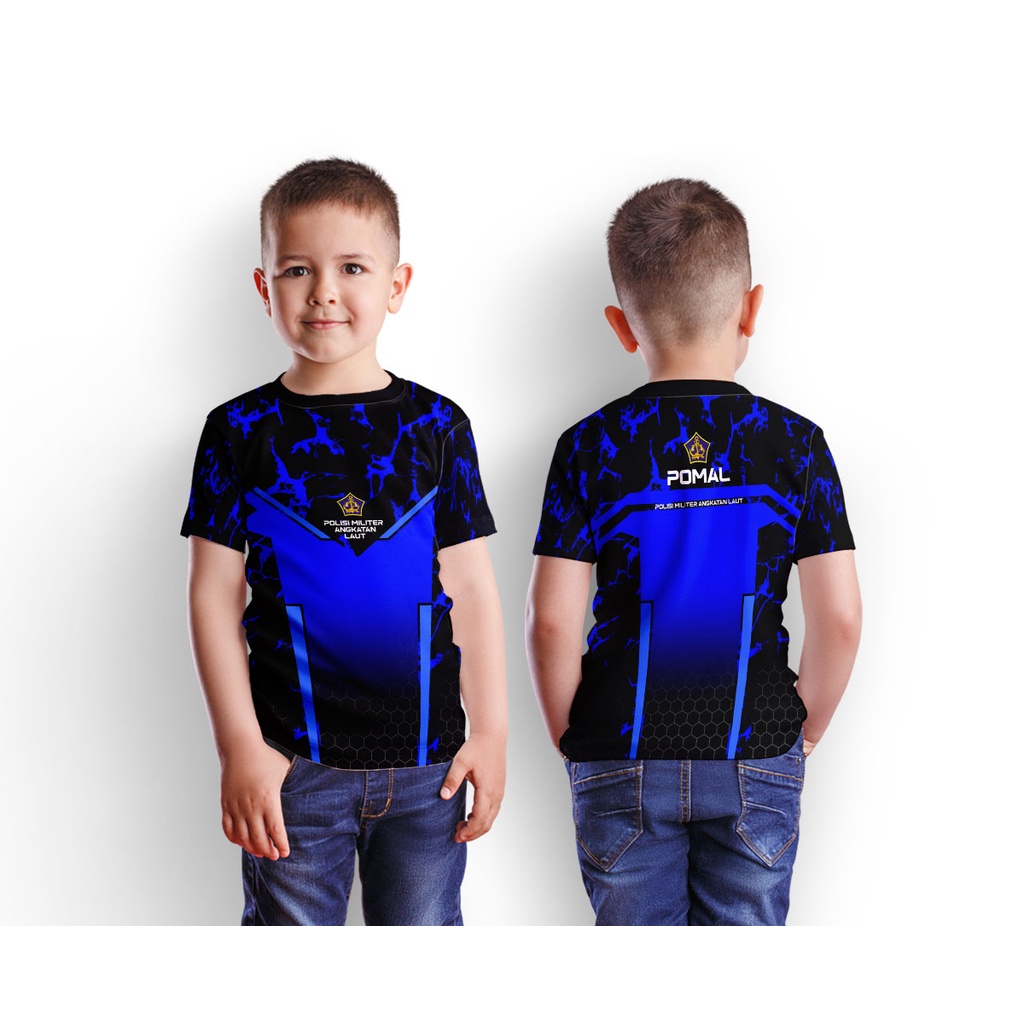 Kaos Anak POMAL POLISI ANGKATAN LAUT PM AL Fullprint Sublime 02