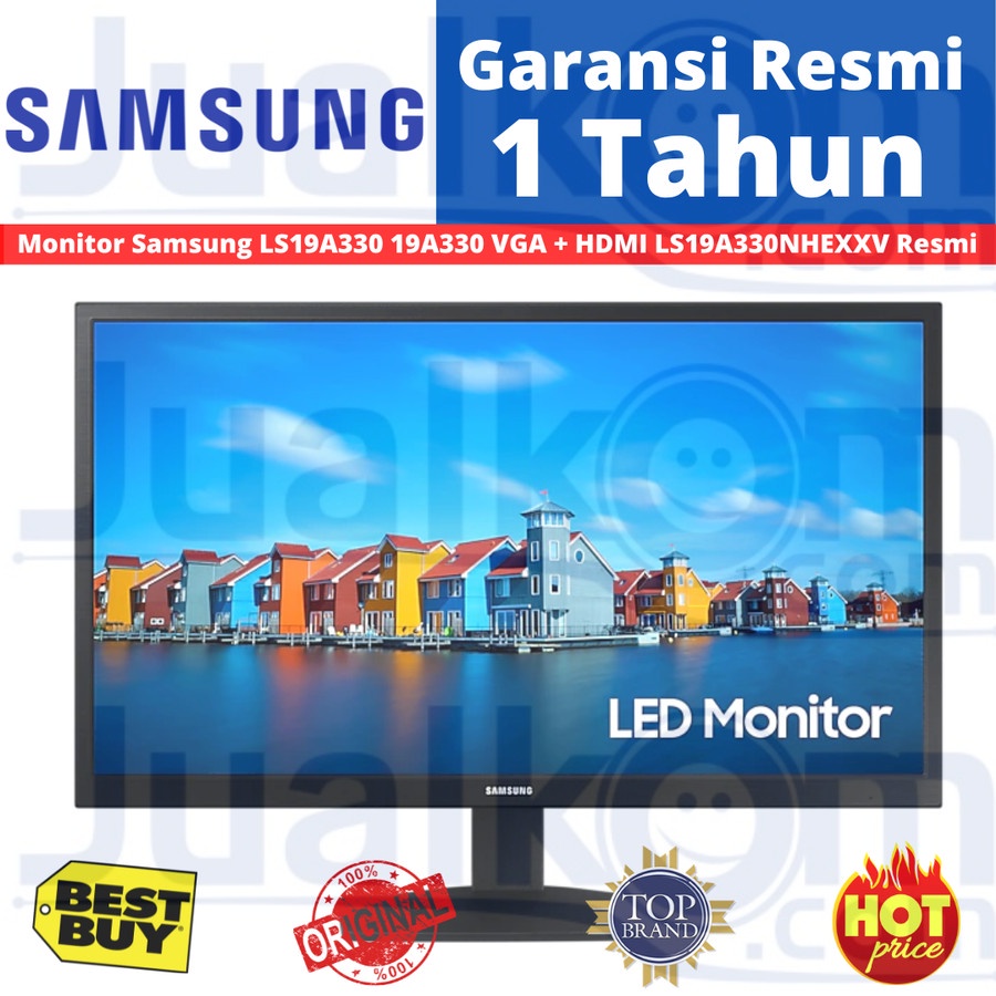 Monitor LED Samsung 19&quot; IPS S19A330 19A330 VGA HDMI LS19A330NHEXXV Resmi