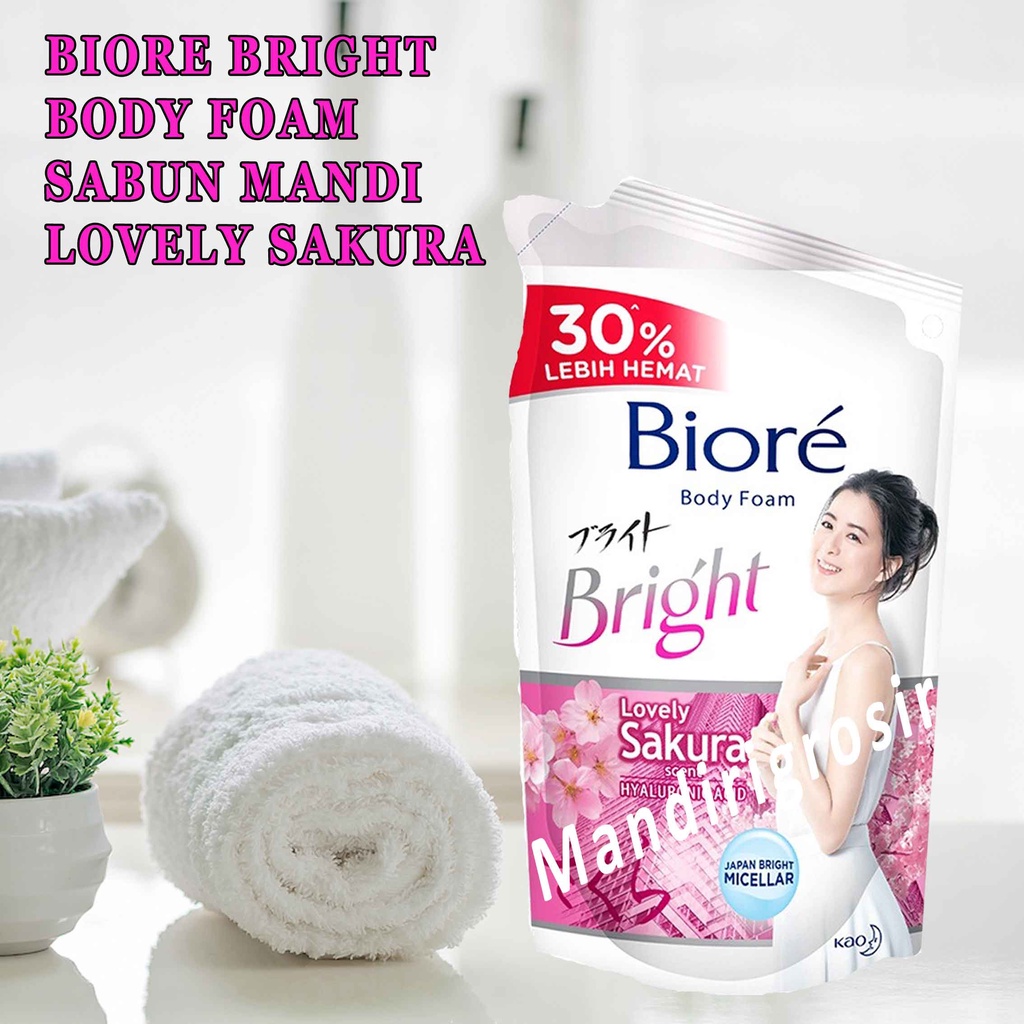 BIORE Body Foam Bright* Sabun Mandi* Lovely Sakura 800ml