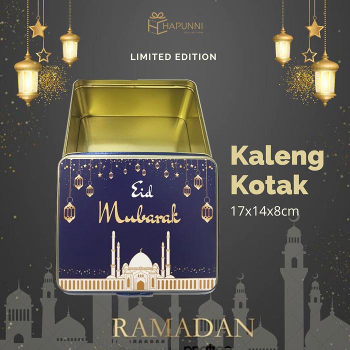 

Kotak Lebaran Toples Kaleng Idul Fitri 17X14X8Cm Navy Gold Hapunni 040