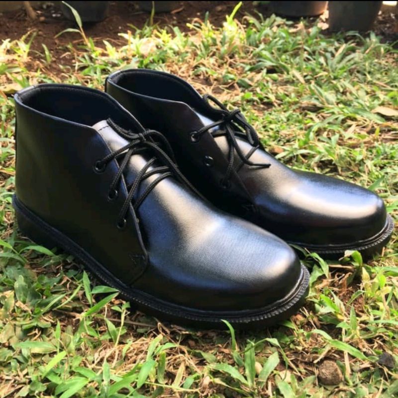 Sepatu Pdh Ky Dinas Harian Kerja formal Tni Polri Security hitam dove