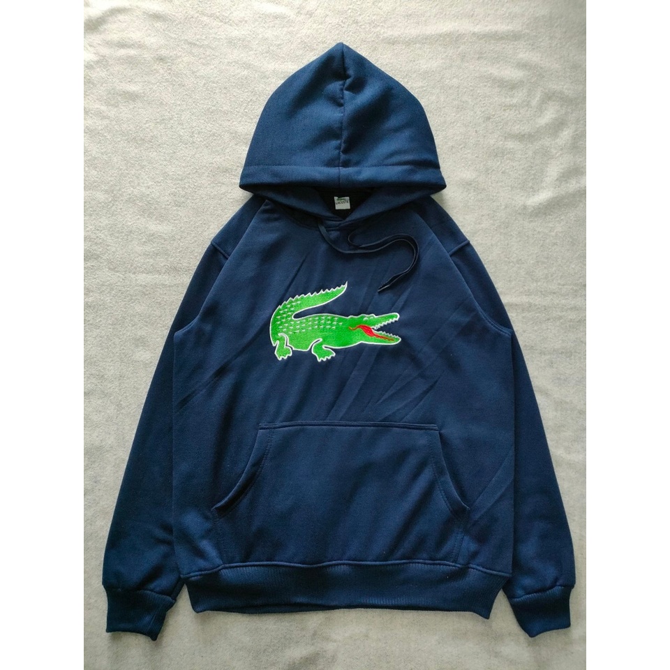 Jaket hoodie crocodile premium / hoodie emblem bordir / jaket hoodie pria wanita