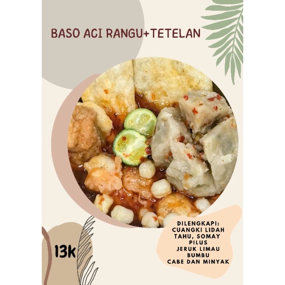 

baso aci tulang rangu dan tetelan