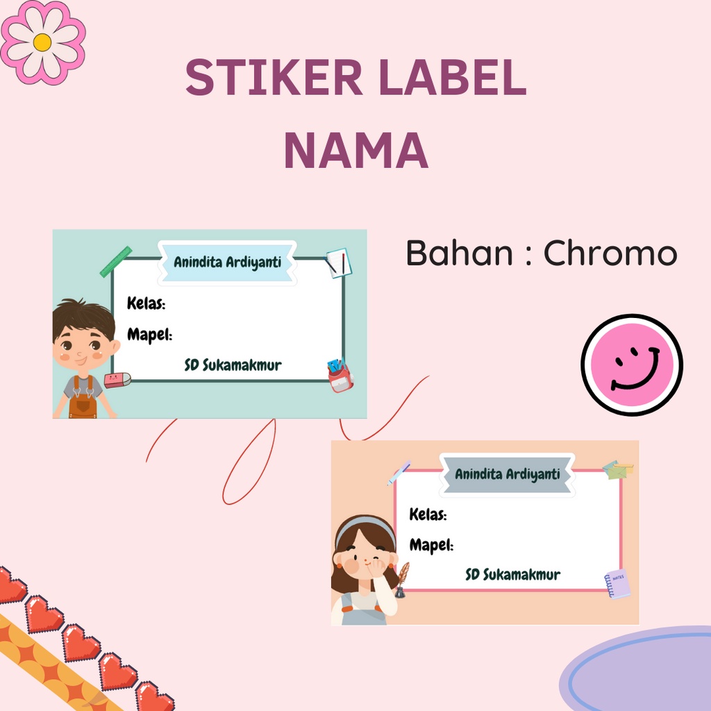 

STIKER LABEL NAMA PELAJARAN (MURAH)