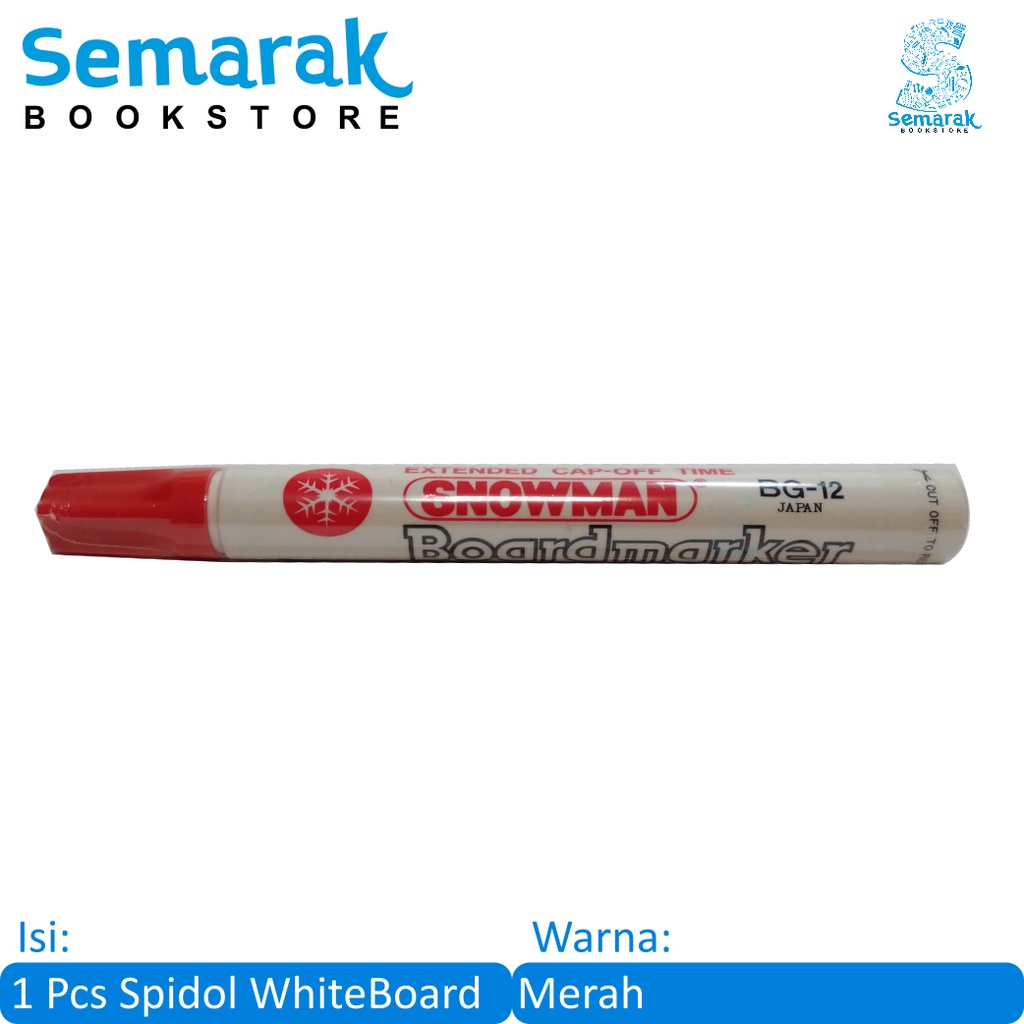 

Snowman Whiteboard marker Spidol Dapat Dihapus - Merah