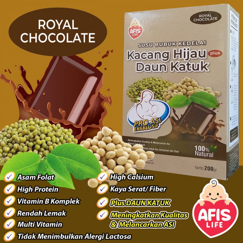 Afis Susu Bubuk Kedelai Kacang Hijau Daun Katuk 200gr