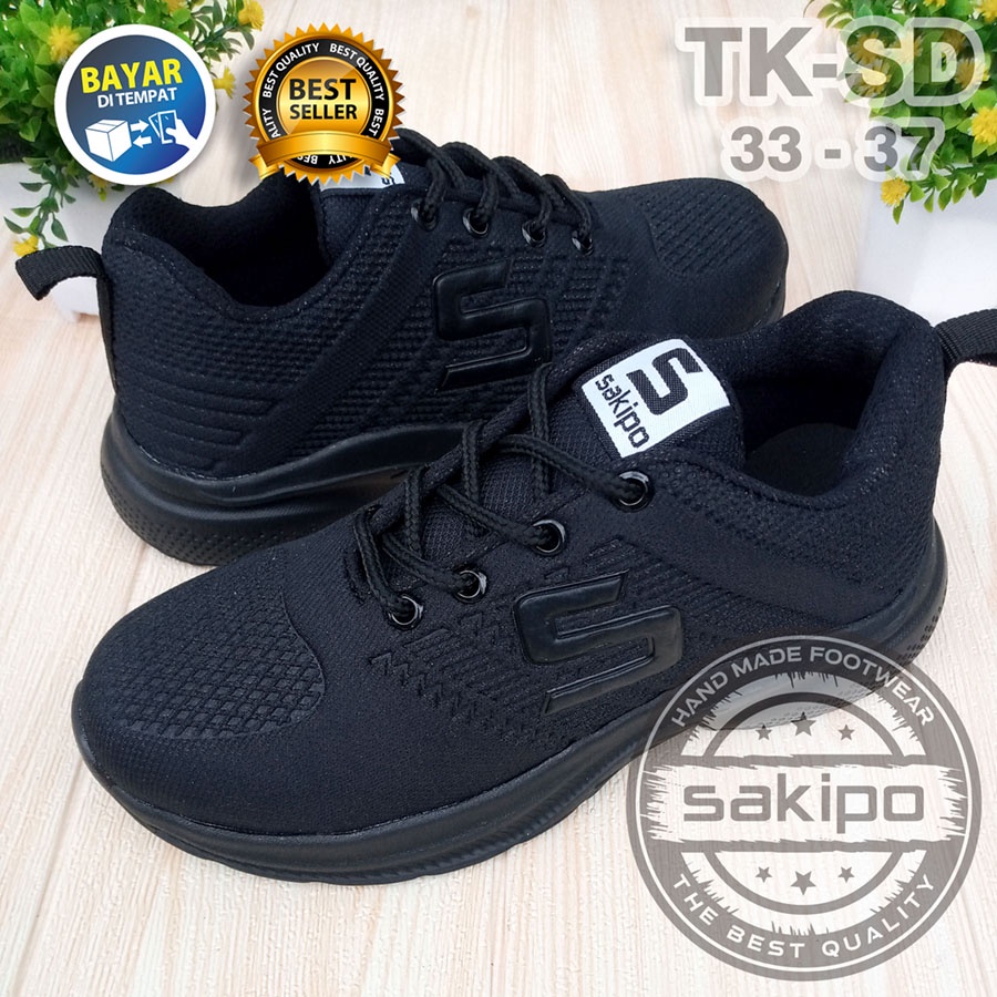 PROMO BTS KEMBALI SEKOLAH !! SEPATU SEKOLAH HITAM POLOS TK SD UKURAN 33 - 37 / SEPATU HITAM ANAK - ANAK TK / SEPATU SEKOLAH SD / SEPATU KIDS ORIGINAL / SAKIPO