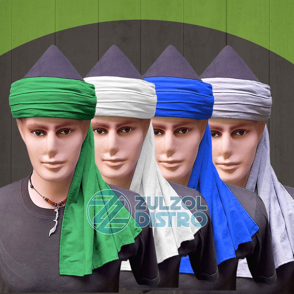 Peci Sorban Imamah Sufi Permanen Premium - Surban Arab - Turban Turki Kerucut Umar Bin Khotob